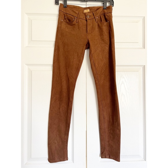 MOTHER The Looker Texas Rein Brown Tobacco Wash Pants Size 26 - Picture 2 of 9